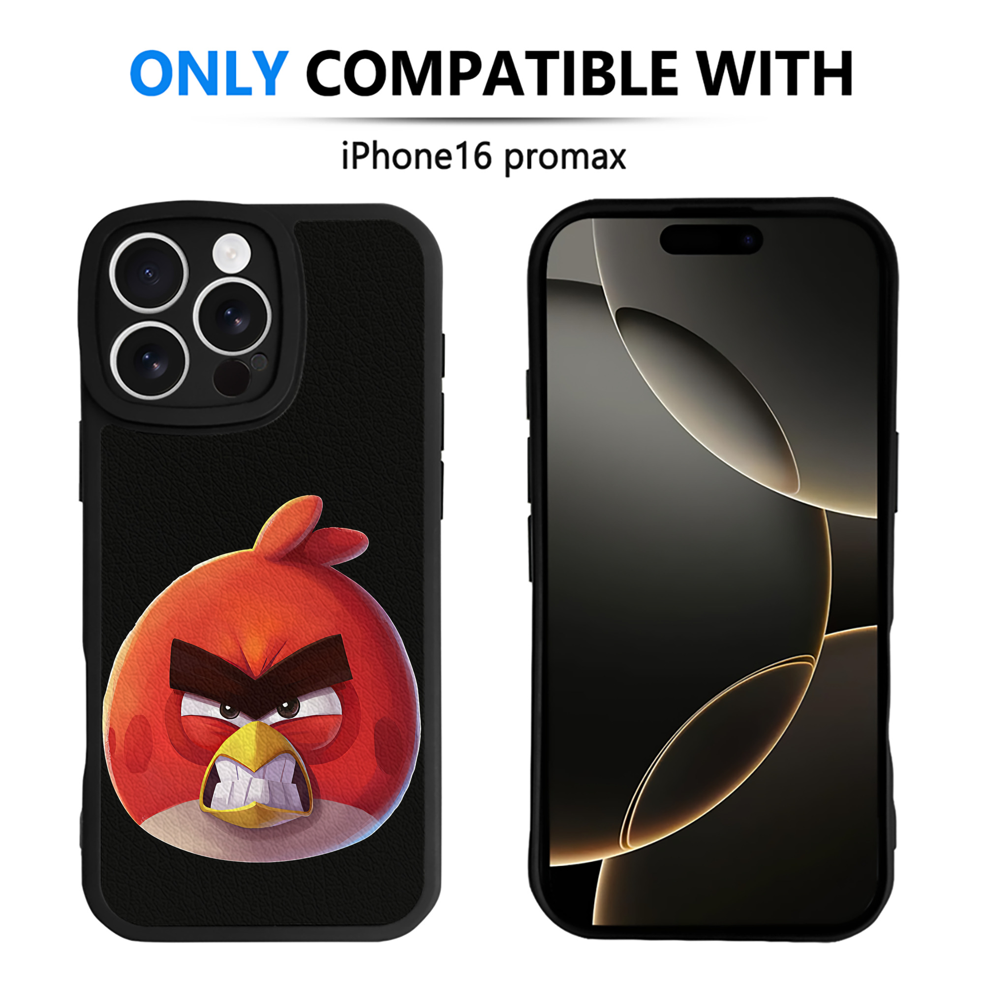 （画像用） Angry Birds アングリーバード 【iPhone 16シリーズ対応】シリコンスマホケース（レザー調） 材質：シリコン